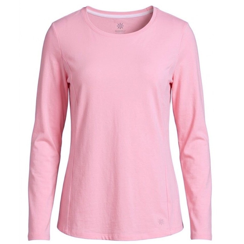 Isaac Mizrahi Live Essentials Pink Pima Cotton Long Sleeve Tee Shirt XL